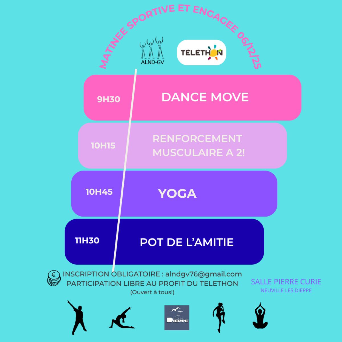 MATINEE SPORTIVE ET ENGAGEE TOUS ENSEMBLE POUR LE TELETHON